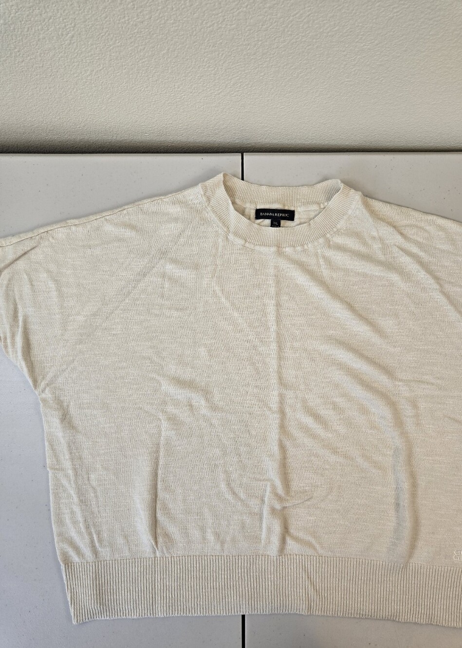 NWoT Banana Republic Linen Blend Short Sleeve Lightweight Knit Sweater XXL